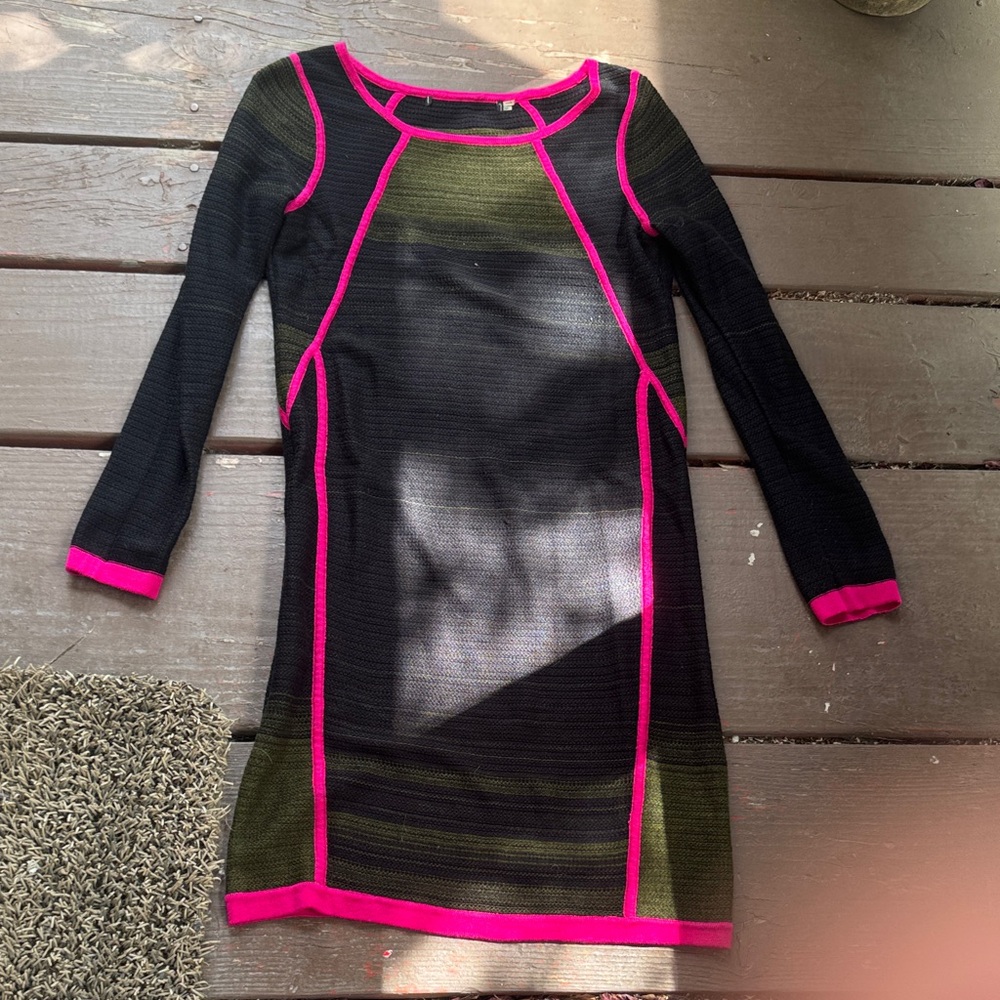 Black and Pink Mesh Dress